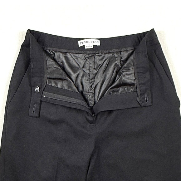 Vintage Pendleton Virgin‎ Wool Black Dress Pants Trousers Women's Size 4 VTG - Picture 3 of 8